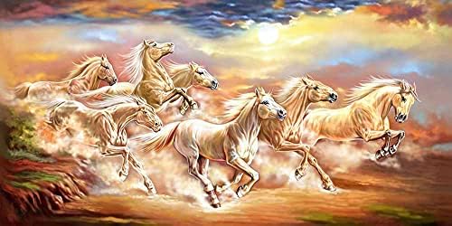 אמנות מפעל ואסטו שבעה סוס בד ציור