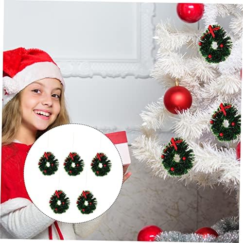 DOITOOL 10 PCS צעצועי זרעי חג המולד דקור יסוד נר חג המולד זר סנטה קלאוס קישוטים