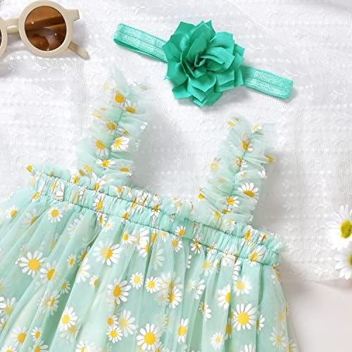 שמלת טול לתינוקת 6 חודשים - בגדי טול 2T עם סרט