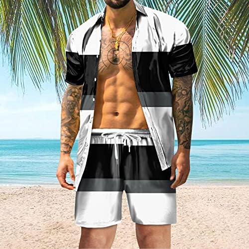 חליפות BMISEGM לגברים Mens Mens Summer אופנה פנאי הוואי חוף הים חוף דיגיטלי דפוס תלת מימד חולצה עם שרוולים