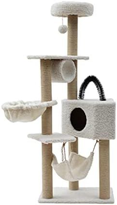 חתולי מחמד קטיפה דירות רב-רמת חתולי עץ דירה ריהוט עם סיסל-מכוסה מגרד הודעות עבור גורים
