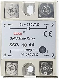 DZHTUS ממסר מצב מוצק SSR 10AA 25AA 40AA בקרת AC AC מעטפת לבנה שלב יחיד ללא כיסוי פלסטיק כניסה AC 90-250V
