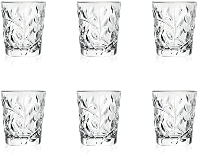 זכוכית שוט של ברסקי-סט של 6 כוסות-זכוכית קריסטל-מעוצבת להפליא-השתמש בה ל-שוט-וודקה-ליקר-לבבי - כל כוס היא 2