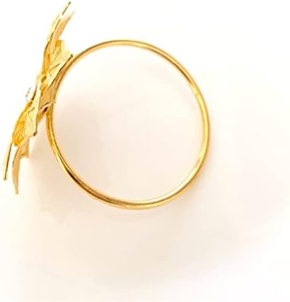 GKMjki Hotel מפית זהב אבזם אבזם פרח מפית מפית טבעת מקדח פרח מפית מפית טבעת פה טבעת טבעת