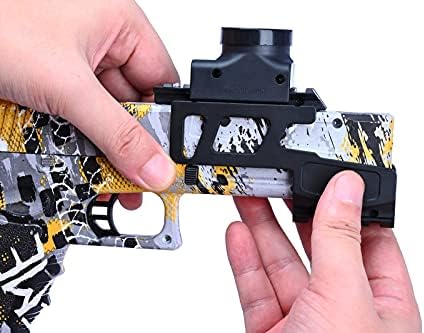 אקדח צעצוע חשמלי ג'ל בורסטר חשמלי משתמש בכדורי חרוזי מים עבור משחקי קרב של צוות חיצוני בגילאי 14+