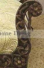 פליז פליז פליז מזחלת כלב מיטת חיות מחמד ויקטוריאנית מעצבת מקושטת מתכת ברזל 27 ב- L x 18.75 ב- W