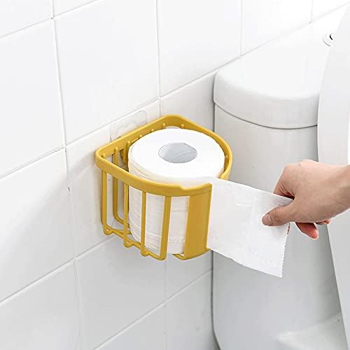 מדפי קיר AHFAM לקיר אמבטיה רכוב על שירותים מחזיק נייר נייר אגרוף נטול אגרוף סבון סבון קוסמטי מקלחת קוסמטית