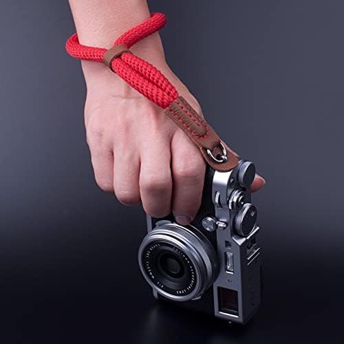 רצועת יד מצלמה אדומה תואמת לפוג ' יפילם אקס-טי 30 אקס-טי 3 אקס-טי 20 אקס-טי 2 אקס 70 אקס-פרו 2 אקס-3 אקס 30 אקס-קיי