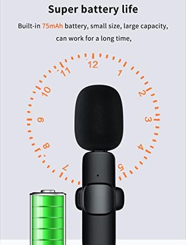 מיקרופון מקצועי אלחוטי אודיו וידאו הקלטת מיני מיקרופון לאייפון אנדרואיד לחיות ולוג