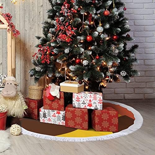 חצאית עץ חג המולד עץ חג המולד של אריזונה קקטוס מחצלת עץ חג המולד עגול עם קישוטים לקישוטים למסיבת חג