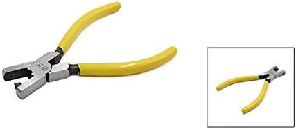 ידית PVC צהובה UXCELL בקוטר 2 ממ חור עגול עגול עגול עור פונץ 'כלי תיקון כלי לרכב