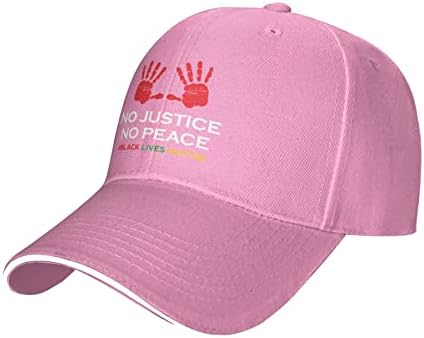 אין צדק אין שלום כובע בייסבול כובע כובע בייסבול מתכוונן.