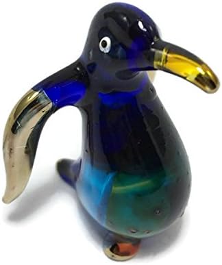 MR_AIR_THAI_GLASS_ BLOOWN זעיר פינגווין קריסטל פינגווין מפוצץ זכוכית צלולה אמנות פינגווין פינגווין