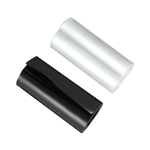 Meccanixity סוללה עוטף PVC חום מכווץ צינורות 85 ממ שטוח 3.3 מר שחור ובידוד טוב ברור עבור 18650 סוללה