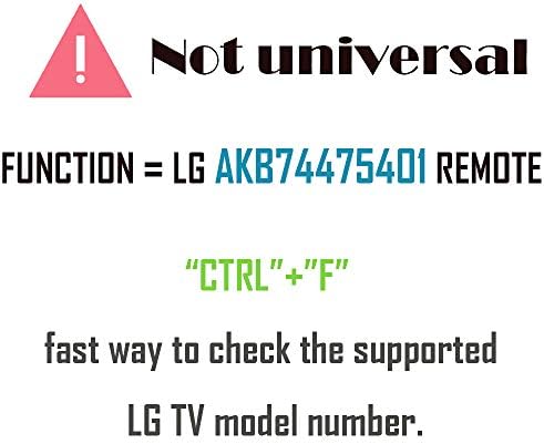 AKB74475401 החלפה לשלט רחוק LG לטלוויזיה חכמה 49UF6430 43UF6400 49UF6490 49UF6400 43UF6430 43LF5900