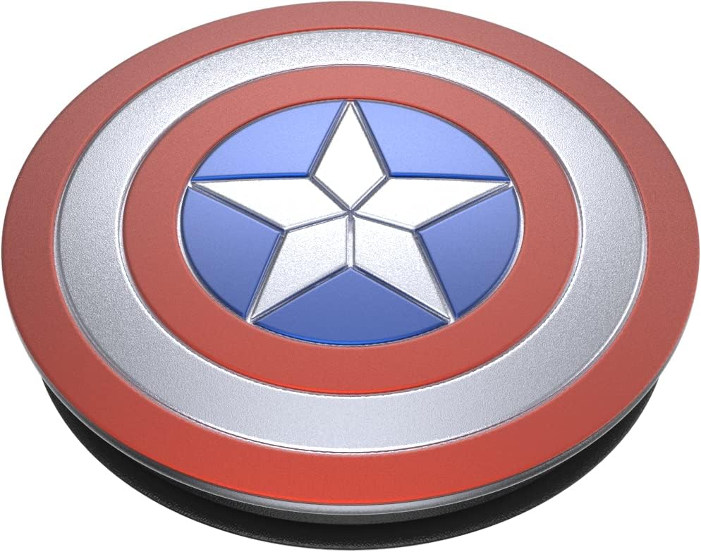 Popsockets אחיזה בטלפון עם עמדת קיקטנד מתרחבת, Popsockets לטלפון, מארוול - אמייל קפטן אמריקה מגן