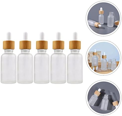 FOMIYES 5 יחידות בקבוקי טפטפת זכוכית בקבוקי שמן אתרי בקבוקי תמיסת זכוכית עם טפטפות עיניים תת -נוזלי
