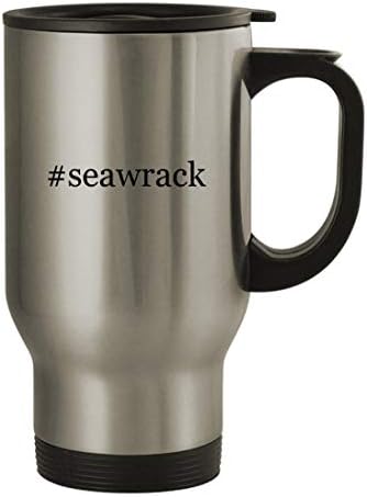 מתנות Knick Knack Seawrack - ספל נסיעות נירוסטה 14oz, כסף