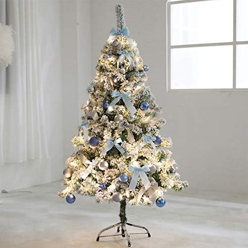 Caixin Premium Premium Lit Littial Tree חג המולד שלג נוהר, עיצוב חג עץ חג המולד עם אורות LED קישוטים