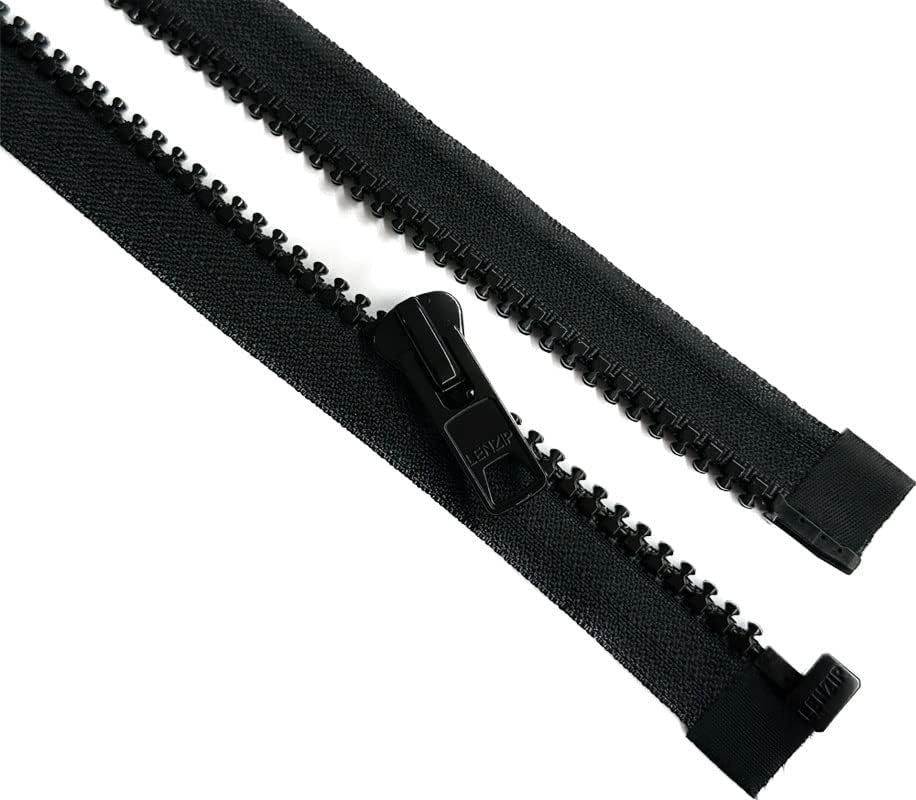 Lenzip 10 כבד חובה ויסלון מעוצב מפלסטיק ימי מפריד רוכסן - בחר באורך שלך - צבע: שחור - מיוצר בארצות הברית