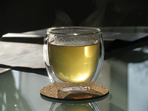 כוסות אספרסו של ג ' מרק סט קפה 2.7 אונקיות של 4-קיר כפול קל משקל מבודד תרמו 2028