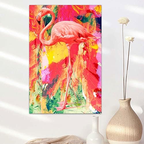 Qierdesign Canvas Wallrt Be Flamingo יצירות אמנות ללא מסגרות קישוטי קיר מודרניים לעיצוב בית חדר