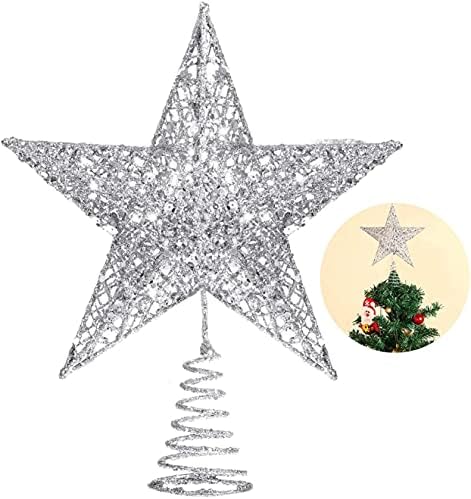 טופר עץ חג המולד של Bimkole, טופר עץ חג המולד של כוכב אדום, לעץ חג המולד קישוט טופר קישוט חדר שינה מקורה לחדר שינה
