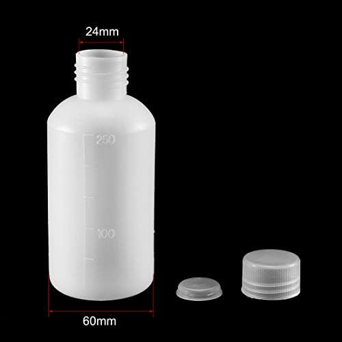 מעבדת פלסטיק UXCell בקבוק מגיב כימי 250 מל/8.5oz דגימת פה קטנה איטום מיכל אחסון נוזלי 2 יחידות