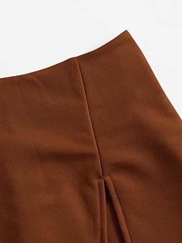 מכנסיים קצרים של Propfe לנשים מכנסיים קצרים מכנסיים קצרים לנשים המותניים האלסטיים מפוצלים מכנסיים