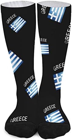 גרבי צוות דגל יוון יווני מצחיק חידוש גרפי הדפסה מזדמן עובי בינוני לאביב סתיו וחורף