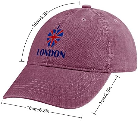 אני אוהב את לונדון משאית מצחיקה אבא אבא שטוף כובע ג'ינס בייסבול לגברים נשים