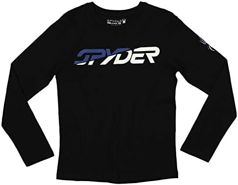 חולצת טריקו כותנה גרפית של Spyder נערים אתלט