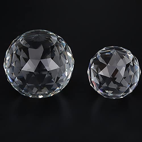 כדור קריסטל ג'קסקינג, 1PC 60/80 ממ חתוך ברורה פריזמות גביש כדור זכוכית בית בית מלון אביזרי חומרה