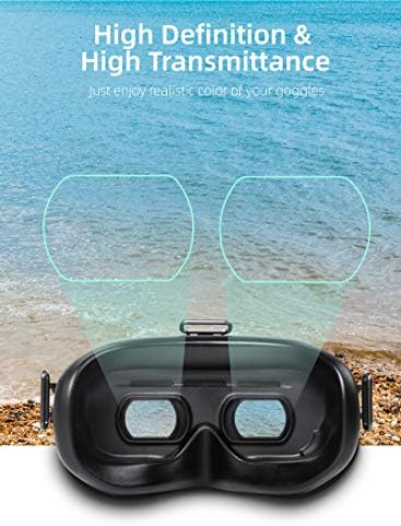 HOOSHION 2 זוגות עדשות בהירות סרטים מגן סרט זכוכית עבור DJI FPV Goggles v2 Eyeglass