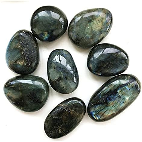 Ruitaiqin Shitu 5 PCS טבעי Labradorite עיסוי דקל טיפול אבן מלוטש אבן כחול אבן ירח קריסטל אבנים טבעיות ומינרלים
