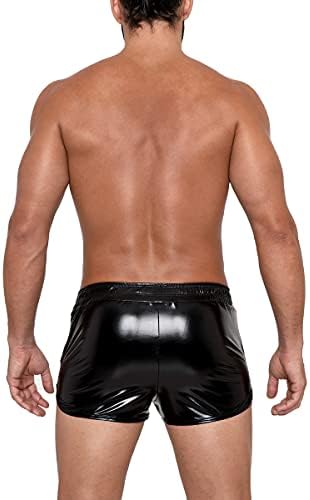 GARY MAJDELL SPORT SPORT NUSALE METALLIC פעיל מכנסיים קצרים יבש מהיר עם כיסים לחדר כושר או ללבוש מועדון