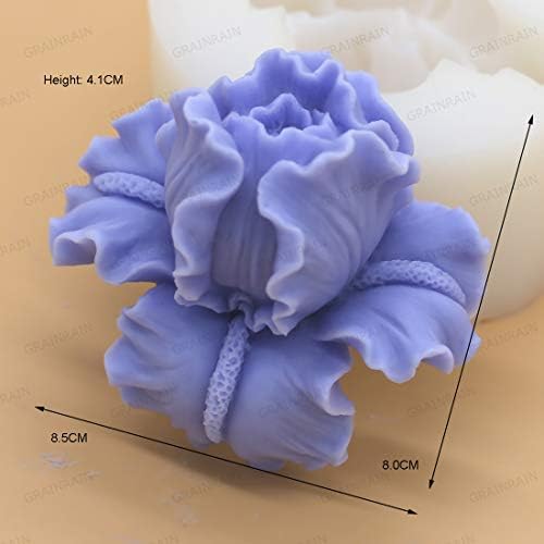 פרח 3D לבן מלא מלאכה אמנות סבון בעבודת יד מכין תבניות סבון סבון גמיש סבון סבון סבון סבון