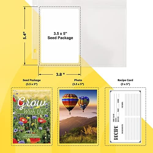 אלבומי תמונות 4x6 ומארגן אחסון זרעים - צרור - אלבום צילום קטן 4x6 - מארגן זרעי גן