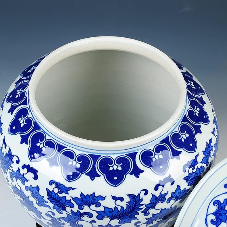 SDFGH סין קלאסית צנצנות כחולות ולבנות אוסף חרסינה עתיקות אוסף ג'ינג'ר