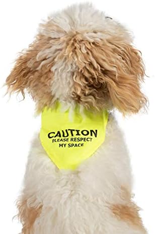 ANCOL כבד את הבנדנה אזהרת החלל שלי לכלב, בינוני/גדול, צהוב