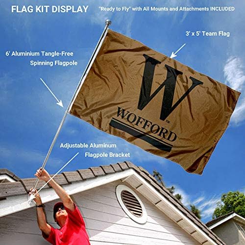 Wofford Terriers Flag and Pole סוגר הרכב