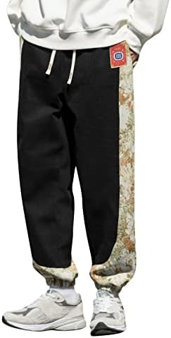 בית מיאשוי ילד רופף גברים של יפני רטרו מגמה בתוספת גודל רקום צבע התאמת מקרית מכנסיים מכנסי כותנה מכנסיים