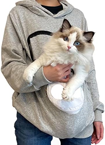 בומבקסצ ' יבה צמר לחיות מחמד חתול קטן יום פאוץ הסווטשרט מנשא מחזיק נשיאה סווטשירט קנגורו כיס