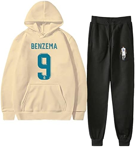Benzema's Benzema של Duuloon 2 חלקים תלבושות פליס מזדמנים בגדים אתלטים בוגי סווטשירטים עם סווטשירטים