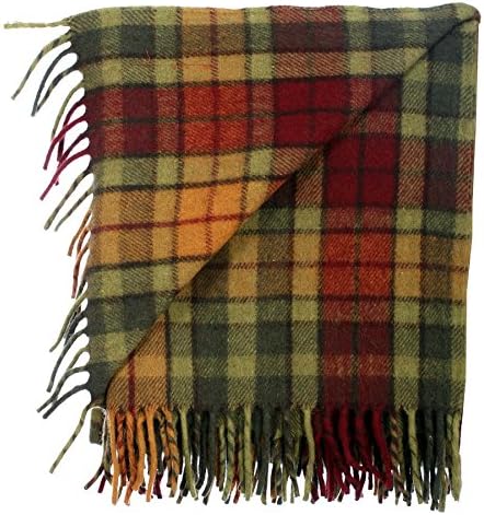 חברת סקוטלנד קילט פיקניק שטיח טרטאן סקוטי לזרוק את וואלאס - שמיכת נסיעות צמר חמה עם קצוות מצולצים