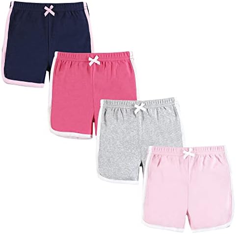Hudson Baby Unisex Baby ו- Guddther מכנסיים תחתונים 4-חבילה, חיל הים הוורוד, 3-6 חודשים