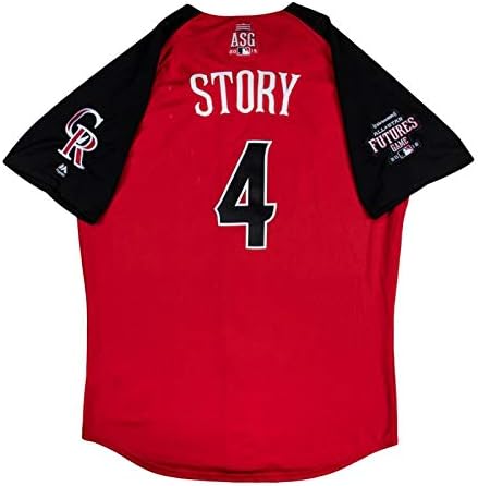 Trevor Story 2015 משחק טירון השתמש ב- All Star Game Team USA USA Jersey MLB אותנטי - משחק MLB