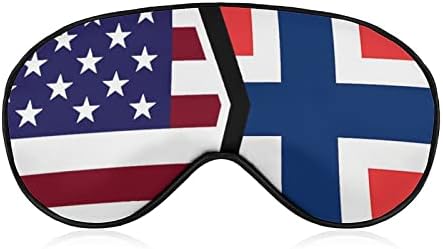 מסכת עיניים של ארצות הברית ונורווגיה ללימודי שינה בלילה עם כיסוי עיניים עם רצועה מתכווננת לגברים נשים נוסעות
