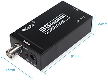 Wiistar 1080p HDMI לממיר SDI מתאם MINI HDMI2SDI AUDIO VIDEO מתאם תמיכה SDI/HD-SDI/3G-SDI למתאם למצלמה