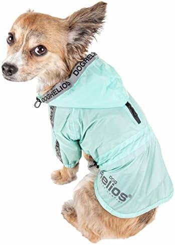 כלב Helios מגן טורני מתכוונן ועמיד למים כלב מעיל גשם פונצ'ו, XL, ירוק